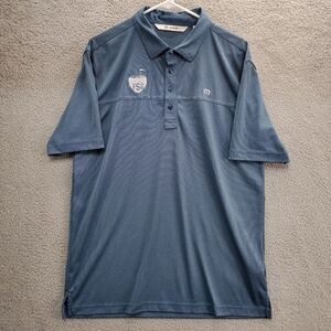 Travis Mathew Polo Shirt Golf Mens Large Short Sleeve Blue